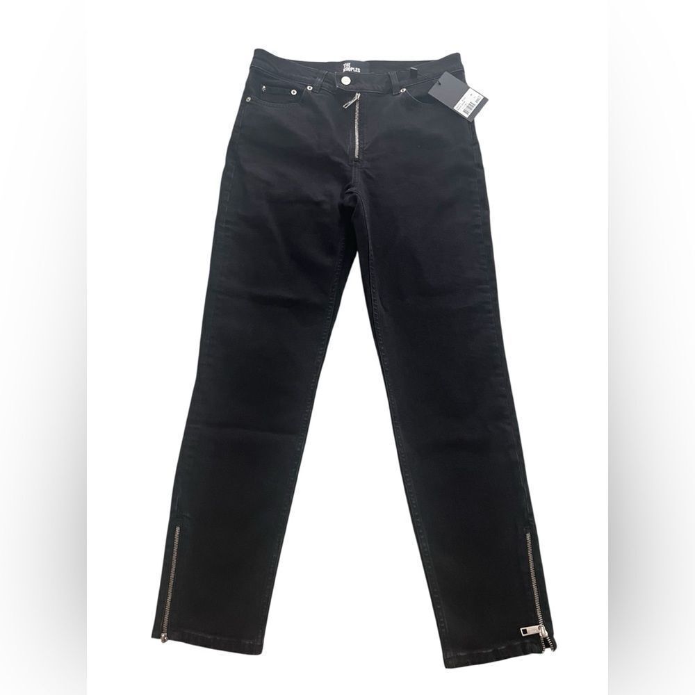 💙 THE KOOPLES High-rise slim-leg stretch-denim jeans